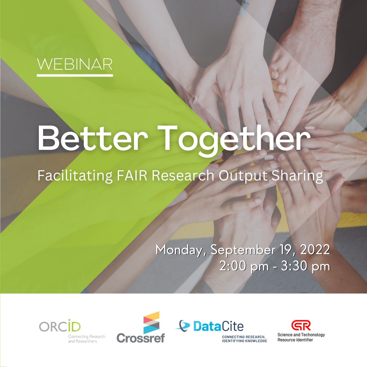 CROSSREF WEBINAR 網絡研討會: Better Together - Facilitating FAIR Research Output Sharing